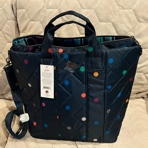 NWT Lug Dory XL in Multi dots Navy - Picture 4 of 10